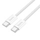 Кабель HOCO X104 Source charging data cable Type-C to Type-C 60W 2m White