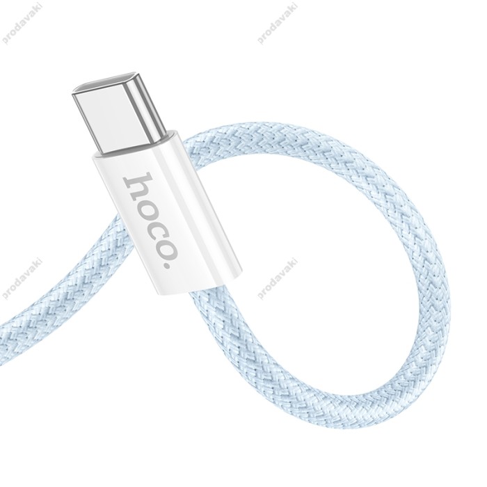 Кабель HOCO X104 Source charging data cable Type-C to Type-C 60W 3A 1m Blue