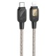 PD Кабель HOCO U124 Stone PD silicone intelligent power-off charging data cable Type-C Lightning 27W 1,2m. Black