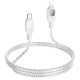 PD Кабель HOCO U124 Stone PD silicone intelligent power-off charging data cable Type-C Lightning 27W 1,2m. Gray