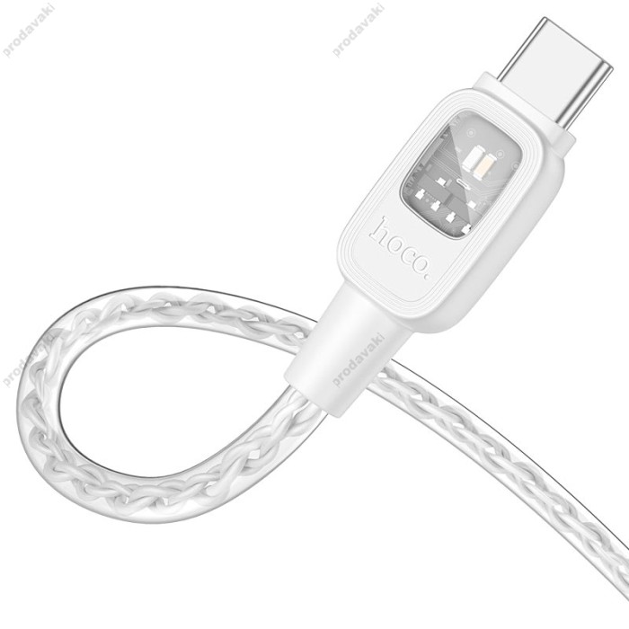 Кабель HOCO U124 Stone PD silicone intelligent power-off charging data cable USB to Type-C 3A 1.2m Grey