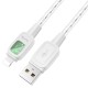 PD Кабель HOCO U124 Stone PD silicone intelligent power-off charging data cable USB Lightning 1,2m Grey