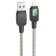 PD Кабель HOCO U124 Stone PD silicone intelligent power-off charging data cable USB Lightning 1,2m Black