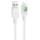 PD Кабель HOCO U124 Stone PD silicone intelligent power-off charging data cable USB Lightning 1,2m Grey