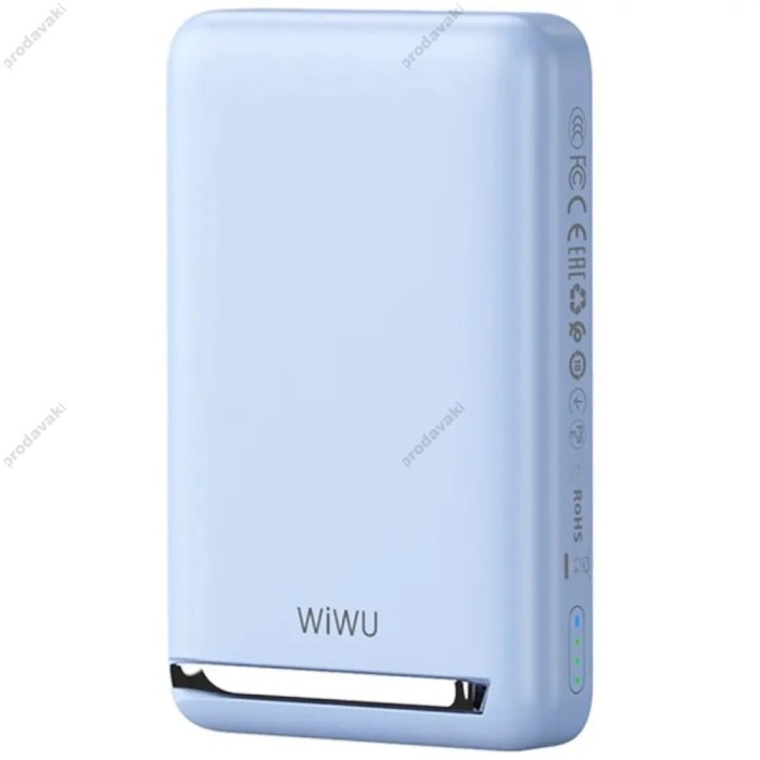 Повербанк портативний акумулятор Power Bank Wiwu Wi-P043 MagSafe магнітний 20W 10000 mAh Blue