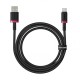 Кабель Baseus Dura Series USB to Type-C 60W 3A 2m Black-red P10377802U01-03