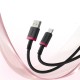Кабель Baseus Dura Series USB to Type-C 60W 3A 2m Black-red P10377802U01-03