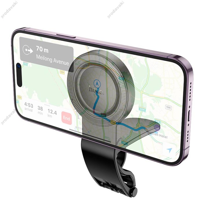 Автомобільний тримач HOCO H60 Show ring magnetic Car holder (dashboard) 4.6-7" Black