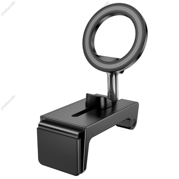 Автомобільний тримач HOCO H62 Nimble RING magnetic travel stand 4.5-7" Black