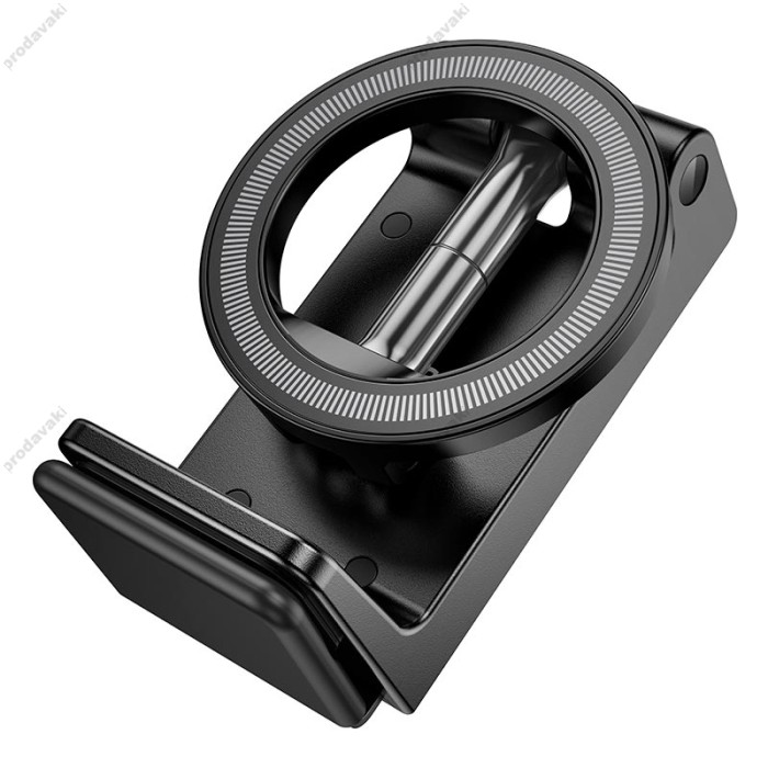 Автомобільний тримач HOCO H62 Nimble RING magnetic travel stand 4.5-7" Black