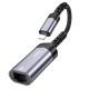 Мережевий адаптер Hoco UA26 ethernet adapter Lightning to RJ45 100 Mbps 0.125m Black