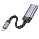 Мережевий адаптер Hoco UA26 Ethernet Type-C to RJ45 1000 Mbps 0.125m Black