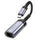Мережевий адаптер Hoco UA26 Ethernet Type-C to RJ45 1000 Mbps 0.125m Black