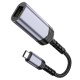 Мережевий адаптер Hoco UA26 Ethernet Type-C to RJ45 1000 Mbps 0.125m Black