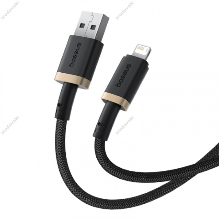 USB кабель Baseus Dura Series USB to Lightning 2.4A 1m Black-gold P10377801U01-00