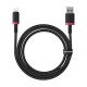 USB кабель Baseus Dura Series USB to Lightning 2.4A 1m Black-red P10377801U01-01