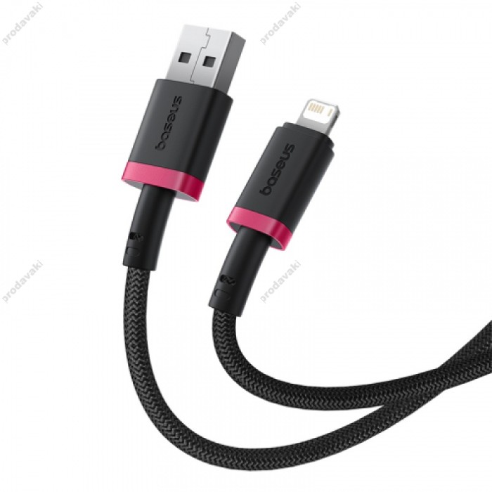 USB кабель Baseus Dura Series USB to Lightning 2.4A 1m Black-red P10377801U01-01