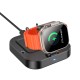 Бездротовий зарядний пристрій Hoco CQ16A Astute 3-in-1 desktop + watch charger Black