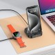 Бездротовий зарядний пристрій Hoco CQ16A Astute 3-in-1 desktop + watch charger Black