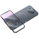 Бездротовий зарядний пристрій HOCO CQ22 Outstanding 3-in-1 desktop folding magnetic wireless fast charger 15W metal-grey
