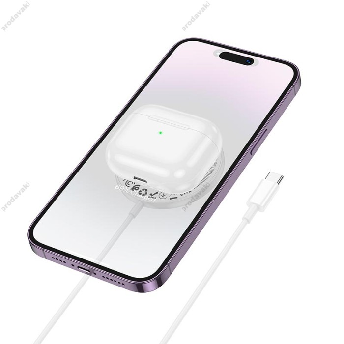 Бездротовий зарядний пристрій HOCO CW61 Phantom magnetic wireless fast charger with digital display 15W White