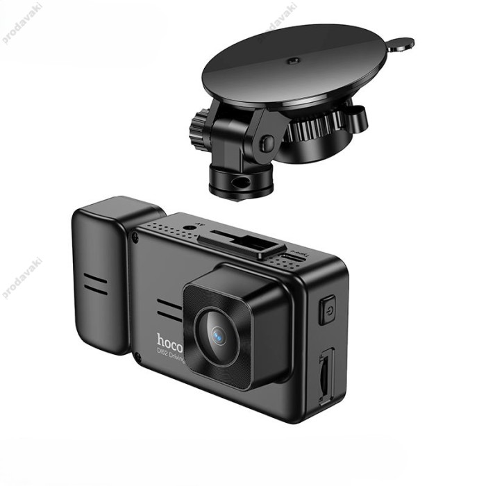 Відеореєстратор HOCO DI62 Warrior three-screen simultaneous display driving 720p Wi-Fi Black