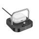 Бездротовий зарядний пристрій Hoco CQ16A Astute 3-in-1 desktop + watch charger Black