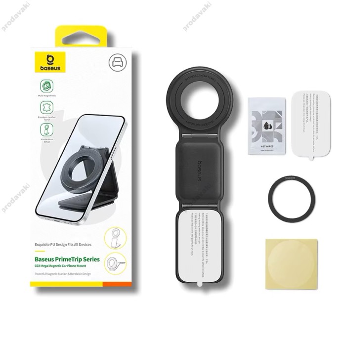 Автомобільний тримач Baseus Baseus PrimeTrip Series C02 Mega Magnetic Stick-on Version Black C40169002113-00
