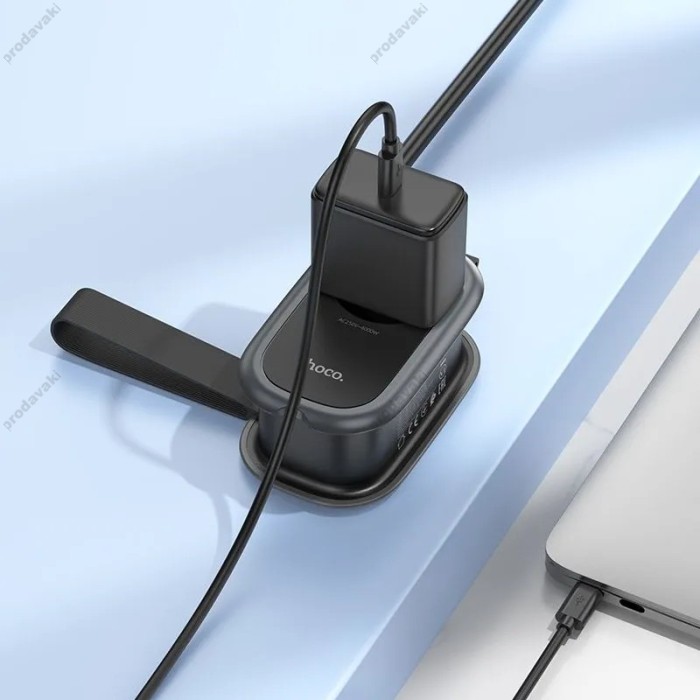 Подовжувач мережевий фільтр Hoco NS7 Sharp 1 position (PD20W / 1C2A) desktop socket (EU / GER) Black
