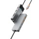 USB-Хаб Wiwu A923RPT Linker Hub 9в1 Type-C to 2xUSB 3.1+2USB 2.0+USB-C+RJ45+SD+TF+PD Grey