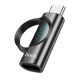 Перехідник Hoco UA32 Type-C male to Type-C female display adapter 100W Black