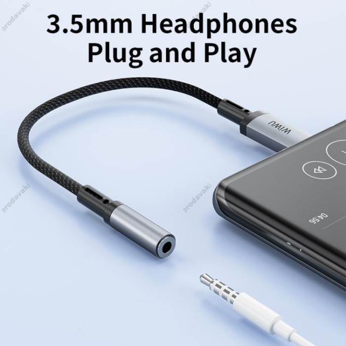 Перехідник Wiwu Wi-C047L Legend Audio Convertor (0.15m) Lightning to 3.5mm black