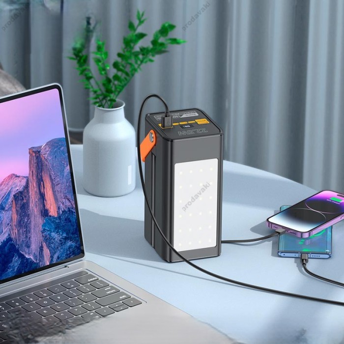 Повербанк портативний акумулятор Power bank Hoco DB49 Action fully compatible 100 000mAh 22.5W Black