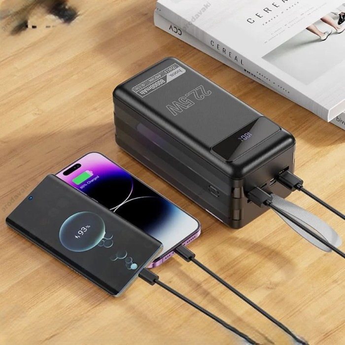 Повербанк портативний акумулятор Power bank Hoco DB50 Great fast charging 80000mAh 22.5W Black