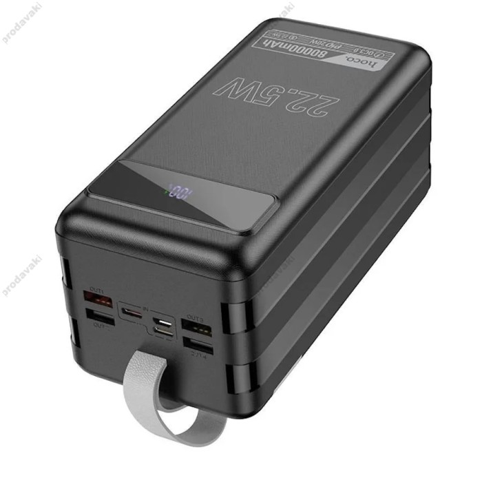 Повербанк портативний акумулятор Power bank Hoco DB50 Great fast charging 80000mAh 22.5W Black