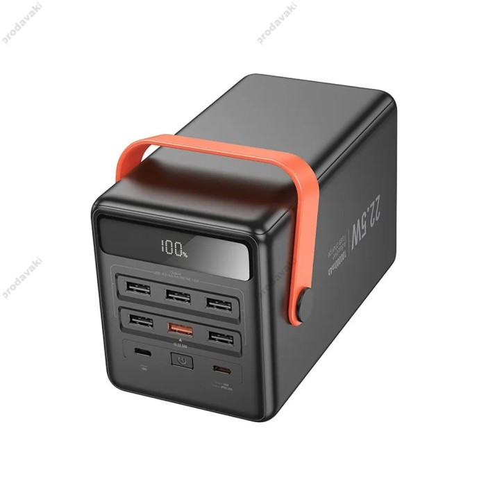 Повербанк портативний акумулятор Power bank Hoco J142 Surpass fully compatible 100 000mAh 22.5W/3A Black