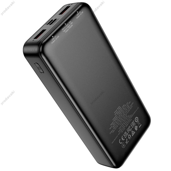Повербанк портативний акумулятор Power bank Hoco J136A Fast Charge 22.5W 20000 mAh Black
