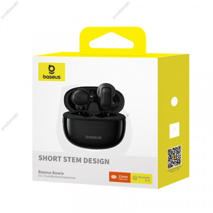 Бездротові Bluetooth навушники Baseus Bowie E11 True Wireless Earphones BT 5.3 Black A00053500113-Z1