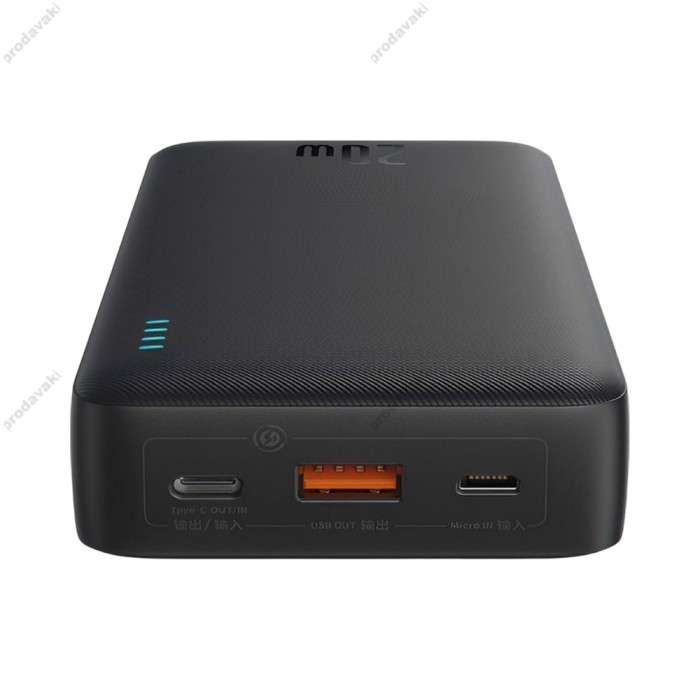 Повербанк портативний акумулятор Power bank Baseus Airpow Fast Charge 20W 20000 mAh Black P10022804113-00