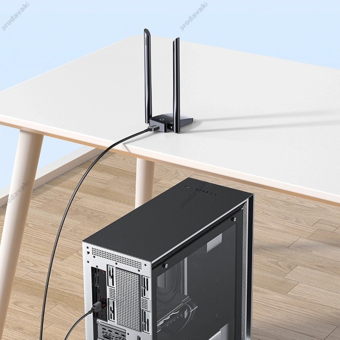 Бездротовий WiFi Адаптер Baseus FastJoy Series 1300Mbps External Antenna Black (B01317600111-05)