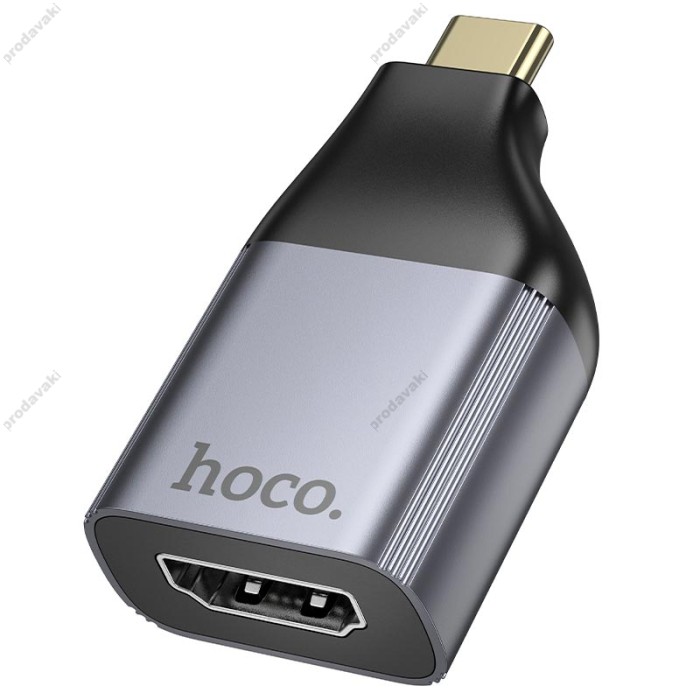 HDMI-адаптер HOCO UA33 Type-C to HDTV adapter 4k Ultra HD metal-grey
