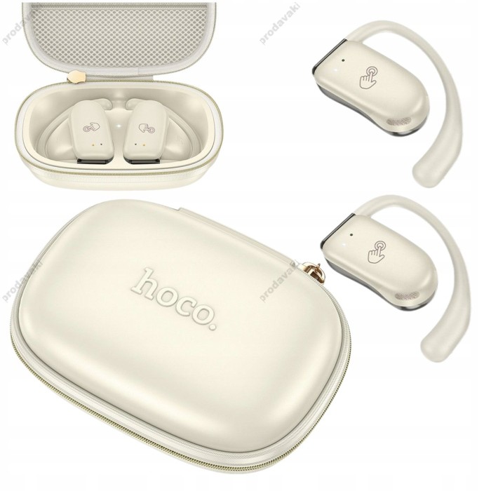Бездротові Bluetooth навушники Hoco EA2 Graceful open true бездротовий headset BT 5.3 Milky white