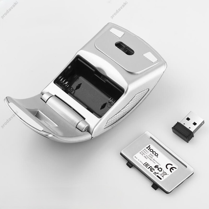 Комп'ютерна мишка Hoco DI03 foldable USB wireless 2.4 G mouse Black