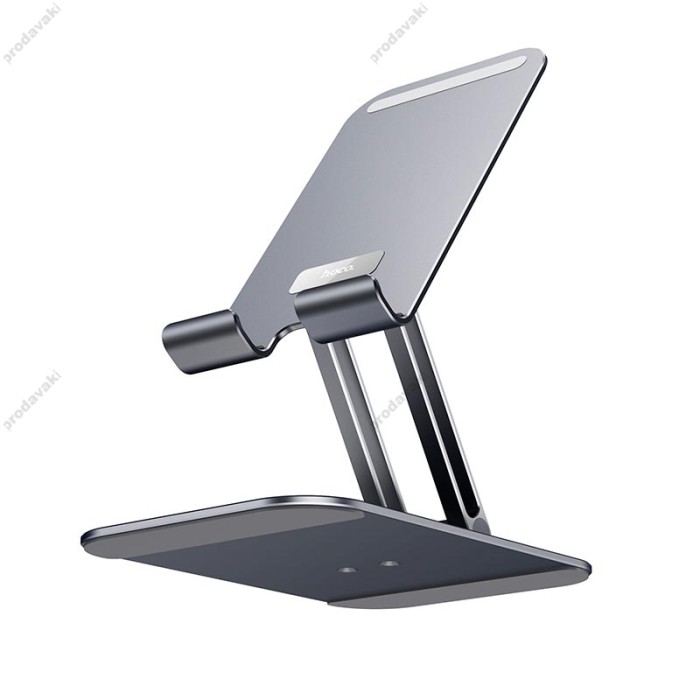 Настільний тримач Hoco PH50 Plus Ivey dual axis rotating metal tablet desktop holder 4.5-12" Grey