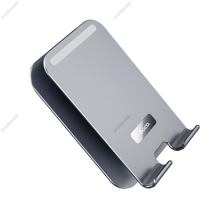 Настільний тримач Hoco PH50 Plus Ivey dual axis rotating metal tablet desktop holder 4.5-12" Grey
