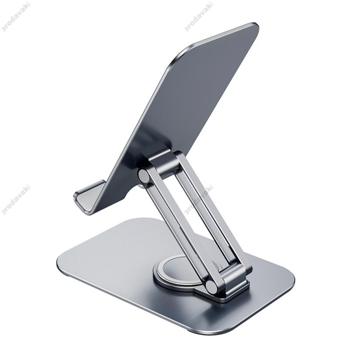 Настільний тримач Hoco PH50 Plus Ivey dual axis rotating metal tablet desktop holder 4.5-12" Grey