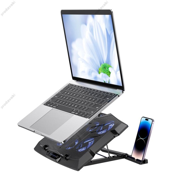 Підставка для ноутбука та MacBook Hoco GM27 Monte notebook cooling fan Black