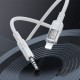 Кабель аудіоадаптер Hoco UPA27 Spirit transparent digital audio conversion cable AUX - iP Lightning Grey