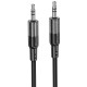 Кабель аудіоадаптер Hoco UPA27 Spirit transparent AUX audio cable 1.2M Black