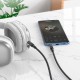 Кабель аудіоадаптер Hoco UPA27 Spirit transparent AUX audio cable 1.2M Black